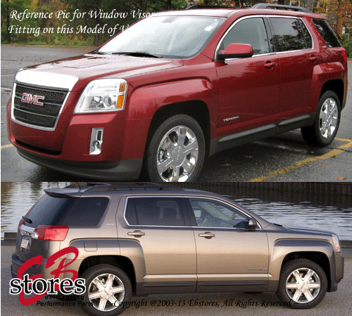 Vent Shade Window Visors GMC Terrain 10 11-17 2010 2011 2012-2017 SLE SLT 4pcs - Picture 8 of 8