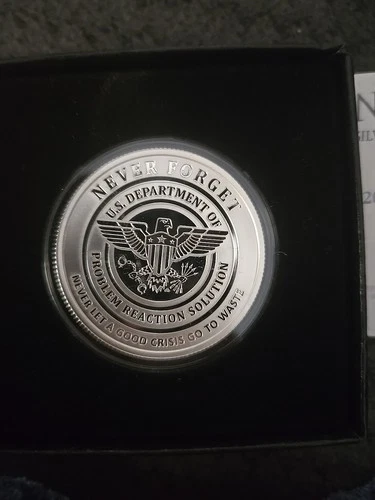 2017 1 oz Department of PRS Proof - Never Forget #12 Silver Shield with COA RARE