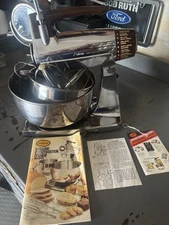 VINTAGE SUNBEAM DELUXE MIXMASTER 12 SPEED MIXER BROWN/CHROME Complete! Manuals