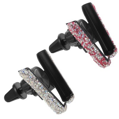 2 Pcs Auto Phone Holder Car Mount Mobile Vent Bracket Air Outlet