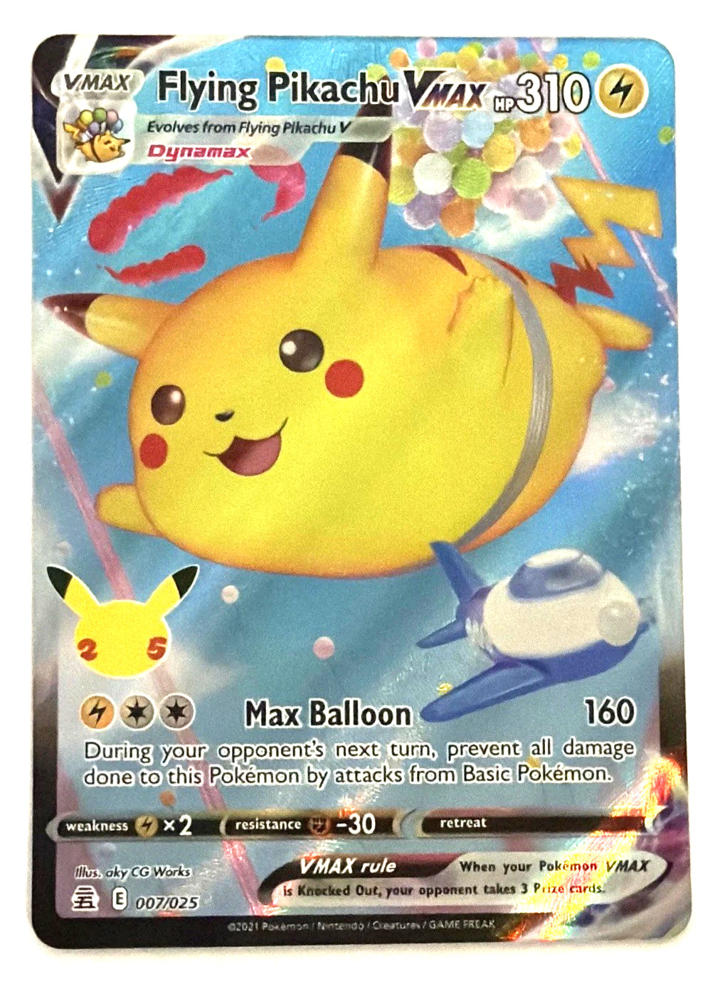 Flying Pikachu VMAX 007/025 Celebrations Holo