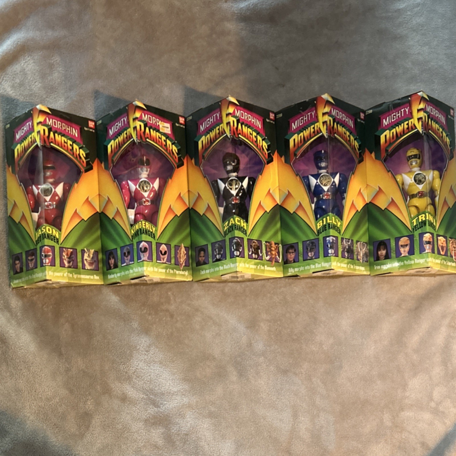 Bandai Mighty Morphin Power Rangers Jason Kimberly Billy Tri