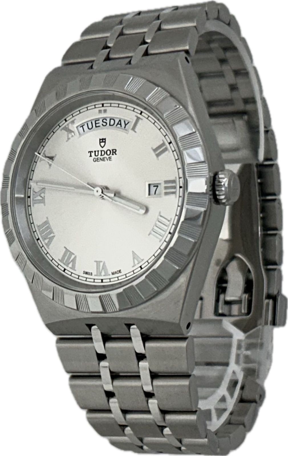 Tudor Royal 41 Day-Date M28600 Stainless Steel 41mm Silver Dial Men's #WJW221