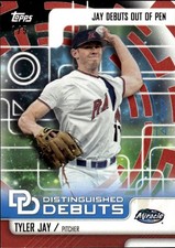 2016 Topps Pro Debut #DD-6 Tyler Jay Distinguished Debuts Red #/5