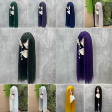 Dolls Wigs Soft Long Straight Hair and Extra Long Bangs for 1/3 BJD SD Toy DIY