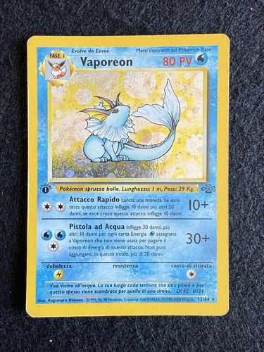 Pokemon Vaporeon 12/64 Jungle Prima Edizione HOLO Rara ITA #87