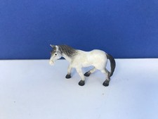 Vintage Draft horse bully (Bullyland) white hair & black socks horse figure