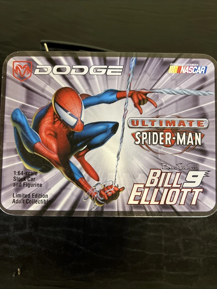 #9 Bill Elliott, Dodge/Spiderman 2001, en lata de lonchera, acción 1/64 Foto 2 de 2