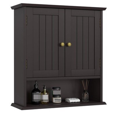 Mino Kesper Bathroom Wall Cabinet, Over The Toilet Storage Cabinet with 2 Doo...