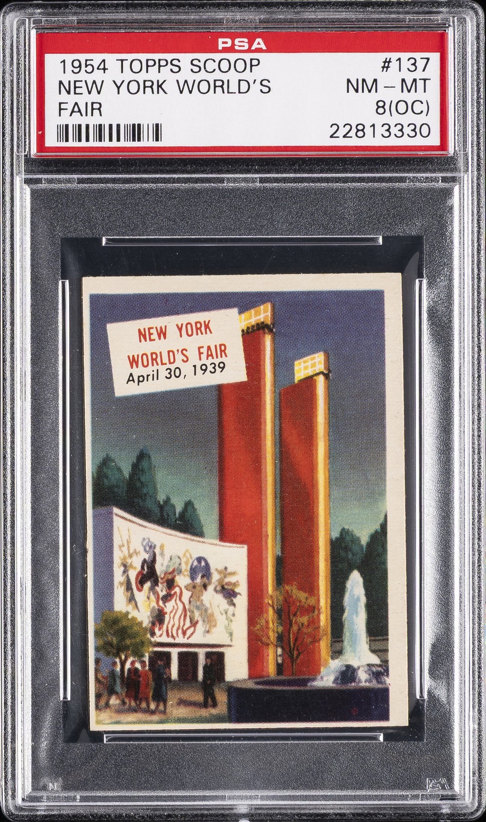 1954 TOPPS SCOOP #137 NEW YORK WORLD'S FAIR PSA 8 OC | eBay