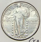 1929-S Standing Liberty Quarter Original White Choice BU Sharp Full Head CHRC