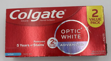 Colgate Optic White Advanced Teeth Whitening Toothpaste, 2 Hydrogen Peroxide...