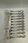 International Sterling Silver "Joan of Arc" Dinner Fork Flatware 10pcs. 500g