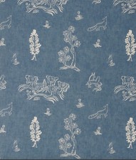 Andrew Martin Fabric 'FRIENDLY FOLK -  BLUE' 3.6 METRES OUTDOOR FABRIC