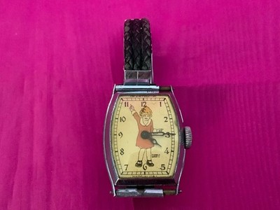 Vintage Orphan Annie Watch by Harold Gray-US Time(Times)-Overwound-Not Orig band
