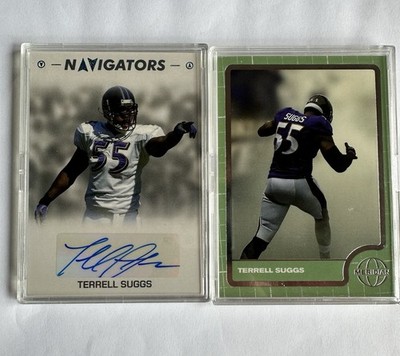 2025 Pulse Meridian Terrell Suggs 9/10 Navigators Auto + 42/50 Green Lot Ravens