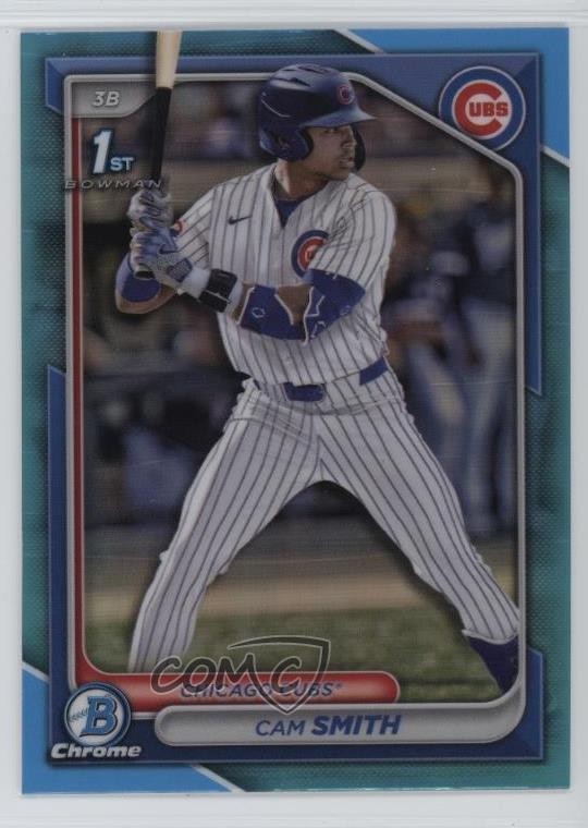 2024 Bowman Draft Chrome Sky Blue Refractor Cam Smith #BDC-67 3wc