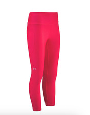 Under Armour Women's High Rise Pink Ankle Leggings Compression 45 NEW