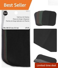 Elegant 5x5 Dark Iron-On Twill Patches - Perfect for Personalizing Items