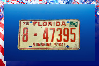 1975 Florida License Plate 8 47395 ALPCA 9910 Collection