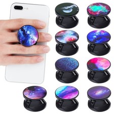 9 Pieces Cell Phone Grip Holder Collapsible Holder Colorful Self-Adhesive Finger