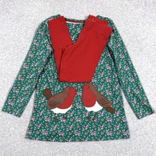 Mini Boden Dress Set Girls 9 10 11 12 Bird Floral Print Novelty Tunic Leggings