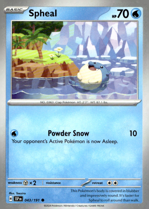 Spheal Common SV08: Surging Sparks 043/191 NM