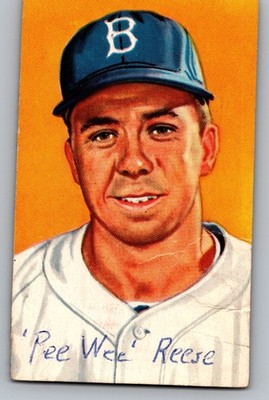 1953 Red Man #10 Pee Wee Reese LOW GRADE (trimmed) Baseball Card