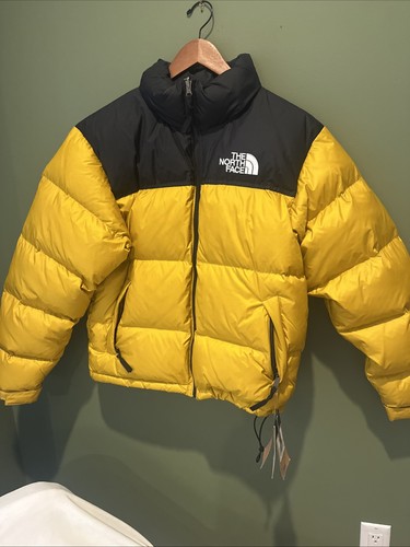 North Face 1996 Retro Nuptse Jacket - 700 Down Fill - Yellow - Large - Packable