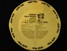 vintage Watkins pie plate dish for German Apple Kuchen 1983