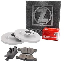 Zimmermann Satz Bremsscheiben Voll hinten + Bremsbeläge für Fiat Barchetta Punto