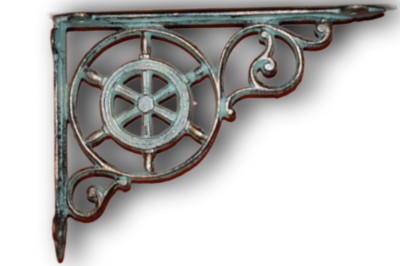 SHIPS WHEEL,Shelf brace,corbel, Shelf Brackets,Mariners choice,beach decor  B-31