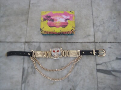 New in Box Versace Choker /NECKLACE w sparkle diamond like Leopard Head FREE S&H