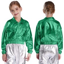 Unisex Kids Coats Disco Jacket Streetwear Outwear With Pockets Blazer Dancewear