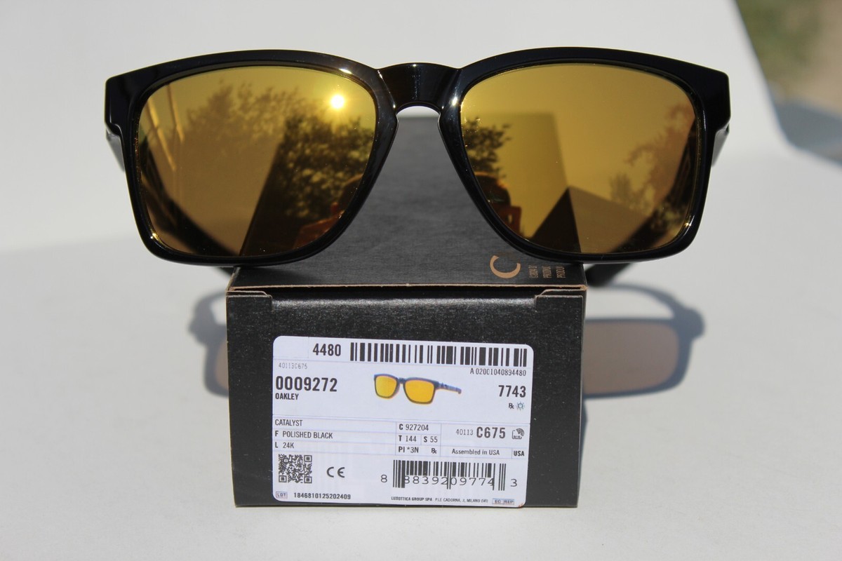 Oakley OO9272-04 CATALYST Polished Black/24K Iridium Men's