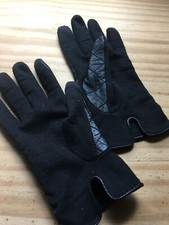 Women's Charter Club Premium Genuine Leather Backed Winter Gloves Fabric Palm
