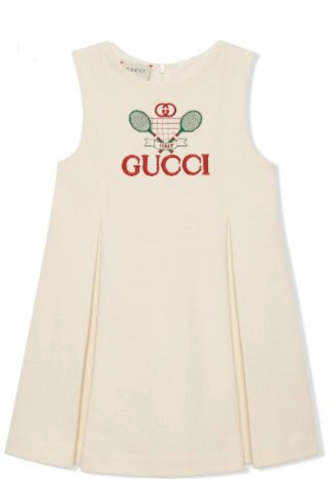 Robe de tennis fille brodée Gucci neuve avec étiquettes sans manches taille 10