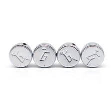 4Pcs Metal Guitar/Bass Knobs w/Arrow and "G" Logo Control Knobs Chrome