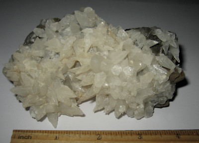 RARE!! 4.2'' CALCITE CRYSTAL CLUSTER ON AMETHYST RIO GRANDE DO SUL, BRAZIL 438.8g