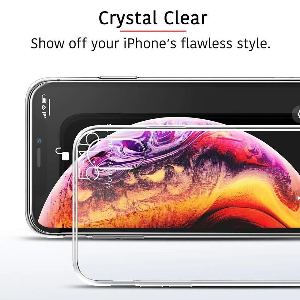 COVER CUSTODIA + PELLICOLA VETRO TEMPERATO PER IPHONE XS / MAX / XR TRASPARENTE - Immagine 4 di 4