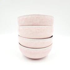 Williams Sonoma Pink Cyprus Reactive Cereal Bowls Set of 4 NEW