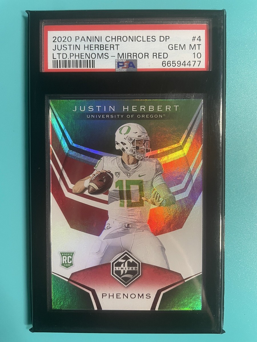 2020 Chronicles Limited Phenoms Mirror Red SP Justin Herbert RC