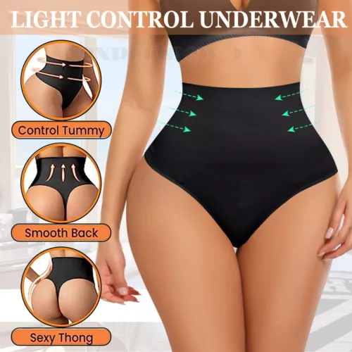 Women Body Shaper Thong G String High Waist Tummy Control Invisible Shapewear AU - Picture 6 of 32