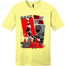 NEW Art Society AIR MJ 23 80s Tee Shirt LEMON YELLOW SMALL-4XLARGE MADE IN USA