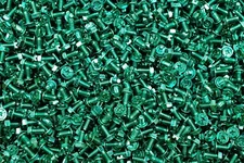 (900) Combo Drive Hex Washer Head 10-32 x 3/8 Grounding Screws #10 Green Zinc