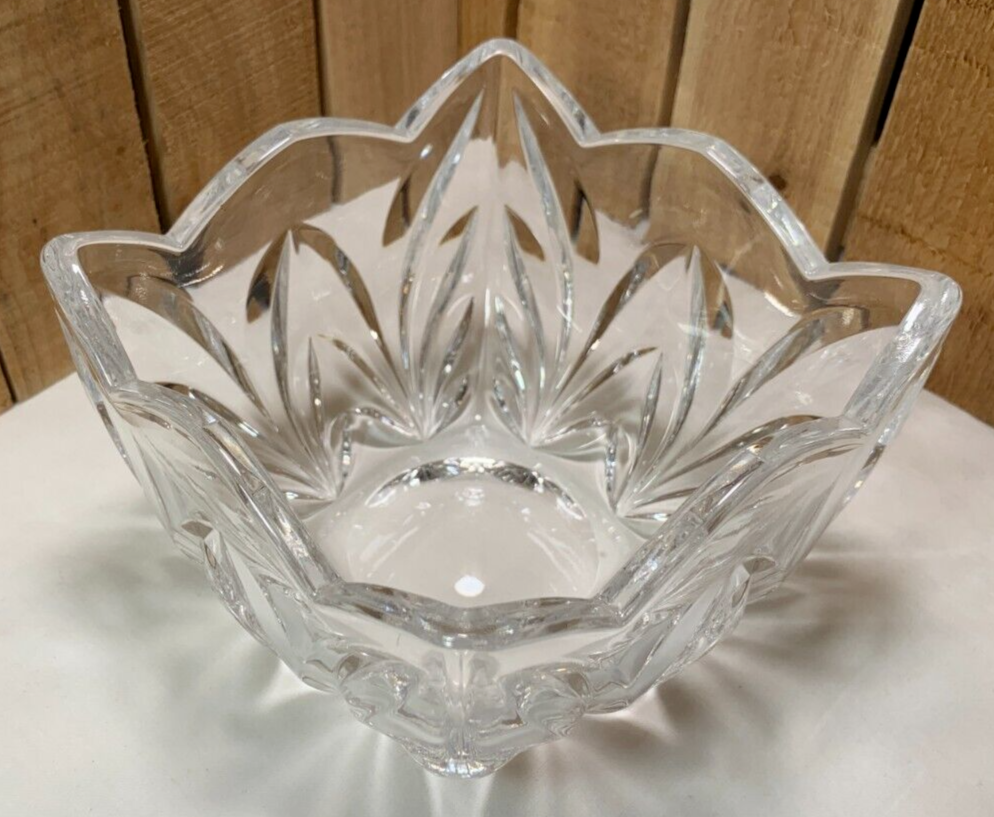 Square Crystal Candy Nut Snack Bowl Dish 5.75 x 5.75 x 3.75 Inches