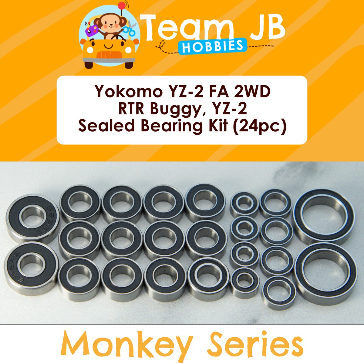 Yokomo YZ-2 FA 2WD RTR Buggy, YZ-2 - 24 Pcs Rubber Sealed Bearings 