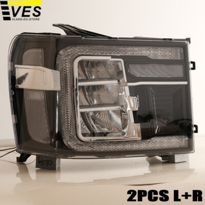 LED Headlights For 2007-2013 GMC Sierra 1500 2500HD 3500HD w/Sequential Turn sig