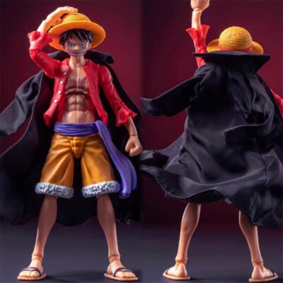 One Piece Monkey D Luffy Custom Black Wired Coat For S.H.Figuarts