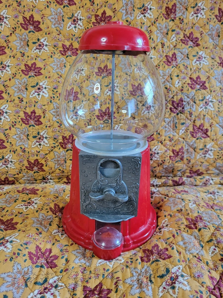 Vintage 1985 Carousel Industries Coin-Operated Gumball Machine
